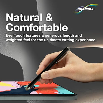 BoxWave Stylus Pen Compatible with HP EliteBook 8 G1i - EverTouch Capacitive Stylus, Fiber Tip Capacitive Stylus Pen - Jet Black