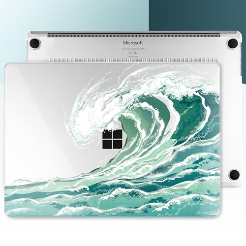 Batianda AstroGrid Case for Microsoft Surface Laptop 15 inch, Aqua Wave | Fits Surface Laptop for Business 8th Edition 2026 & Surface Laptop 7 2024, 4-in-1 Accessories Bundle, Slim Durable Hard Shell - color: Wave