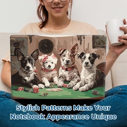 Reusable Universal Laptop Skin Sticker, Cut to Fit for 11.6–15.6 Inch Laptops, Waterproof Protective Film, No-Residue - Dogs Party - color: Dogs Party
