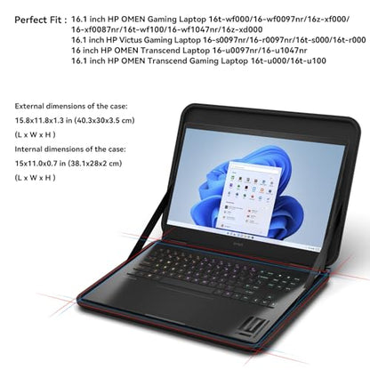 Smatree Hard Laptop Case Compatible for 16inch HP OMEN MAX Gaming Laptop 16t-ah000/16,Alienware 16X AC16251/16 AC16250 Aurora,HP Victus GamingLaptop 16/16t, OMEN Transcend GamingLaptop (A1550) - color: for 16 inch HP OMEN MAX Gaming Laptop 16t/16