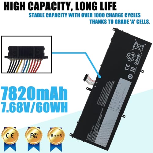 L19C4PD1 Laptop Battery Compatible with Lenovo ideapad Yoga 6-13ARE05 6-13ALC6 Yoga C640-13IML LTE Series L19D4PD1 SB10W67395 5B10W67385 5B10U65274 SB10W67360 5B10W67329 5B10U65275 60Wh - style: L19C4PD1