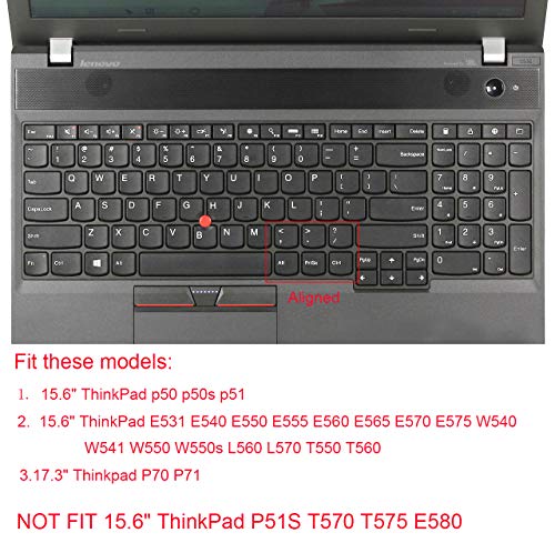 YYubao Clear TPU Keyboard Cover Skin Compatible with 17.3" Lenovo Thinkpad P70 P71 & 15.6" ThinkPad p50 p50s p51 E531 E540 E550 E555 E560 E565 E570 E575 W540 W541 W550 W550s L560 L570 T550 T560 - color: Compatible with ThinkPad E570