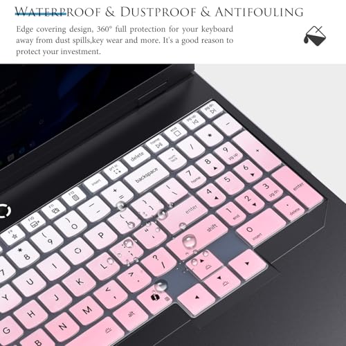 Keyboard Cover for Lenovo Legion Pro 5 5i 7 7i Gen 10 16", Lenovo Legion 5 5i 7i Gen 10 / Legion 9 9i Gen 10 18" Keyboard Skin Protector [Not fit for Legion Pro 5 5i 7 7i Gen 8/9 15.6"]- Gradual Pink - color: Gradual Pink