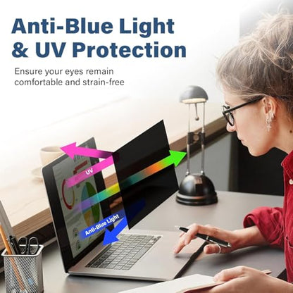 zyphonic Magnetic Privacy Screen Protector Compatible with MacBook Pro 14 inch 2026 M5 M4 M3 M2 M1 Pro/Max, Removable Anti Spy Blue Light Glare Shield