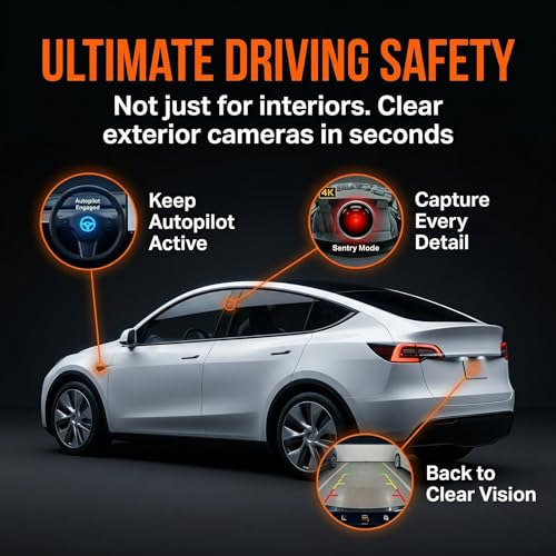 Car Screen Cleaner with Built-in Sponge | Effortlessly Removes Fingerprints, Dust and Make-up Stains | Anti Static Formula Safely Works on TV, Laptop, Computer Monitor, Phone, Dashboard & Console