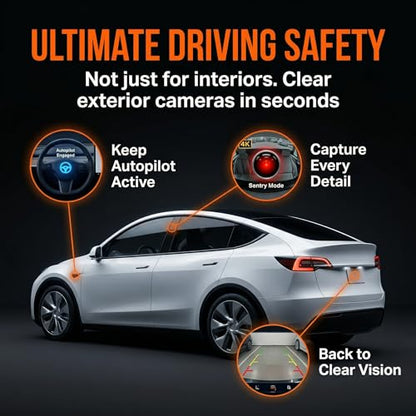 Car Screen Cleaner with Built-in Sponge | Effortlessly Removes Fingerprints, Dust and Make-up Stains | Anti Static Formula Safely Works on TV, Laptop, Computer Monitor, Phone, Dashboard & Console