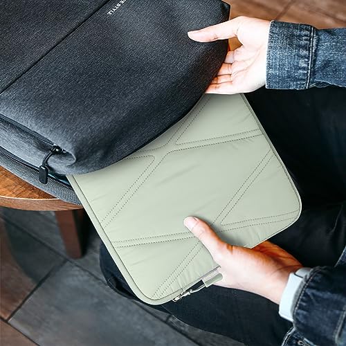 Voova Puffy Laptop Sleeve Case 15.6 16 Inch Compatible with MacBook Pro 16 M1/M2/M3/M4 Max 2019-2025, 15.6-16” Hp Lenovo Acer Asus, Cute Computer Cover Bag with Accessories Pouch,Mint Green - color: Mint Green, size: 15.6 -16 Inch
