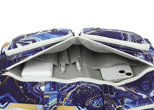 DACHEE Laptop Shoulder Bag for 15 Inch/15.6 Inch Macbook Pro - color: New Blue Marble