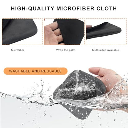 2 PCS Car Screen Cleaner, Square Microfiber Cloth Non-Scratch Auto Touchscreen Cleaning Wipes, Foldable Touch Screen Pad Universal Cleaning Tool for Vehicle Dashboard Display (Square+Square) - color: Square+square