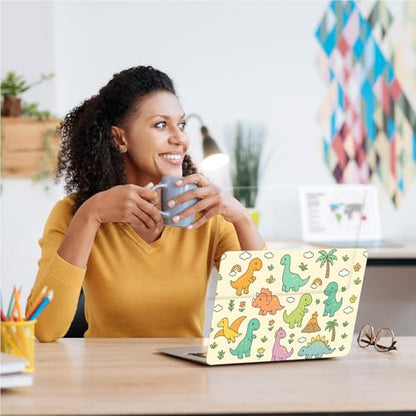 Universal Laptop Skin, DIY Cut-to-Fit Vinyl Cover Compatible with HP, Dell, Lenovo, Mac (13.3" to 15.6"), Anti-Scratch, No Residue & Bubble-Free Protective Decal Sticker, Cute Cartoon Dinosaurs - color: Cute Cartoon Dinosaurs