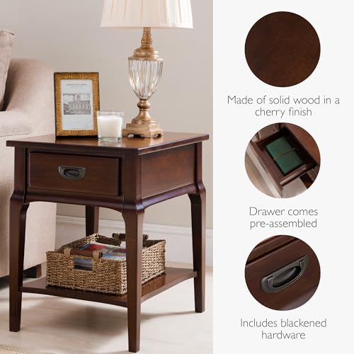 Leick Home Stratus End Table, 20", Heartwood Cherry - color: Heartwood Cherry