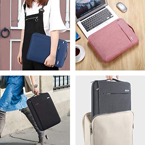 LANDICI 360°Protective Laptop Sleeve 15.6 Inch for MacBook Pro 16 M2/M1, MacBook Air 15,Computer Cover Bag,15-16" HP Dell Asus Lenovo Laptop, Pink - color: Pink, size: 15-16 Inch