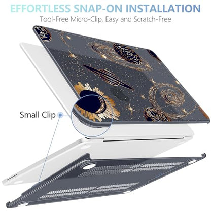 MEEgoodo Printed Case for New MacBook Neo 13 inch 2026 Release(Fit Model A3404), Laptop Hard Shell Cases with Keyboard Skin & Screen Protector & Webcam Covers, Planets & Galaxies - color: Planets & Galaxies