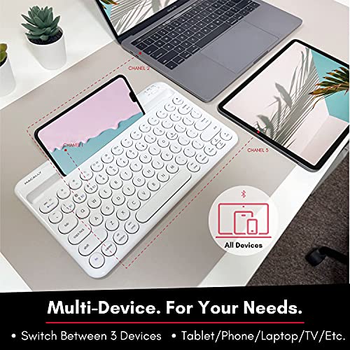 Macally Compact Bluetooth Keyboard and a Comfortable Bluetooth Mouse, Office Essentials