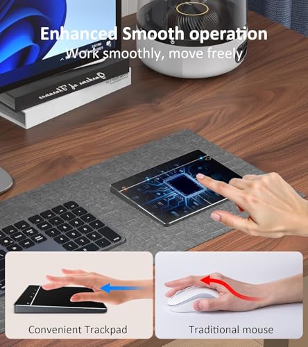 Wireless Trackpad Multi-Touch Surface Bluetooth Touchpad with High Precision Navigation for Windows10/11/Desktop/Laptop/Notebook Computer PC (MG3 Black) - color: MG3 Black
