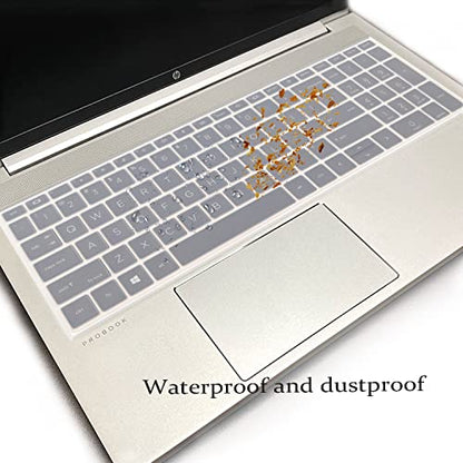 Keyboard Cover for 15.6" HP ProBook 450 G8 G9 G10/ 455 G8 G9 G10/ 650 G8/HP Zbook Power G8 G9, New HP ProBook 15.6'' Keyboard Skin(NOT fit HP ProBook 450/455/650 G6 G7)-Clear - color: Clear