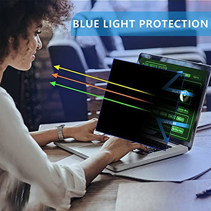 Laptop Privacy Screen 15.6 inch Privacy Screen Filter for Laptop 15.6" Asus/15.6" Acer/15.6HP/Dell/Toshiba 16:9, Anti-Spy,Anti-Glare Anti Blue Light-with Matte/Glossy surface