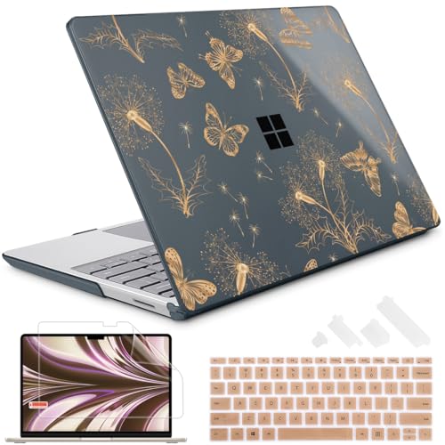 Case for Surface Laptop 5/4/3 13.5", Butterflies | Hard Shell Case with Keyboard Cover & Screen Protector. Fits Surface Laptop 5/4/3 13.5" Metal Palm Rest Models 1951/1868. - color: Butterflies