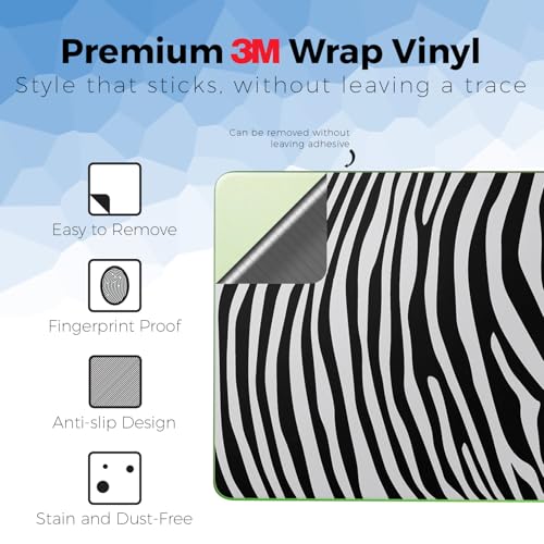 Laptop Skin Compatible with Apple MacBook Neo - Black Zebra - Premium 3M Vinyl Protective Wrap Decal Cover - Easy to Apply | Crafted in the USA by MightySkins - color: Black Zebra, size: MacBook Neo Full Cover Skin, style: Matte Finish