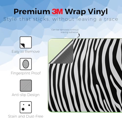 Laptop Skin Compatible with Apple MacBook Neo - Black Zebra - Premium 3M Vinyl Protective Wrap Decal Cover - Easy to Apply | Crafted in the USA by MightySkins - color: Black Zebra, size: MacBook Neo Full Cover Skin, style: Matte Finish