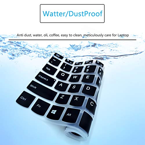 MUBUY Keyboard Cover for 2020 2019 New Lenovo IdeaPad 15.6" 17.3" 320 330 330s 340s 520 S540 720s 130 S145 L340 S340 V330 V130 Keyboard Protective Skin [with Numeric Keypad] -Black - color: Black