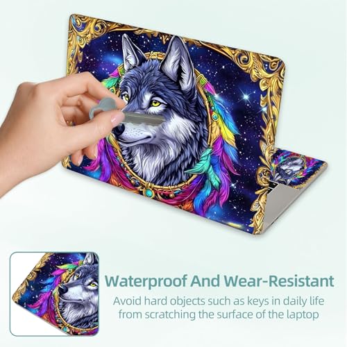 Universal Laptop Skin Decal, 3-Piece Vinyl Protector for 12 13 14 15.6" Notebook, Waterproof Anti-Scratch, Easy Trim & Bubble-Free Finish, Gray Wolfs - color: Gray Wolfs