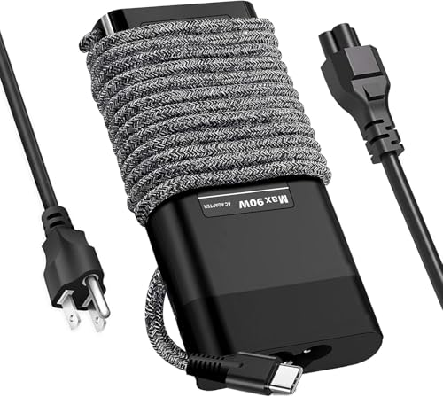 New Slim 65W USB C HP Laptop Charger for HP Spectre X360,Envy,Elitebook,Chromebook,Elite x2,ProBook,Type C Power Cord AC Adapter USB C Laptop Charger - size: K65WUSBC70B3