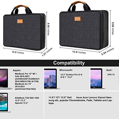 ZINZ Slim Expandable Laptop Case 13 Inch Sleeve Upgraded Protective Durable TSA Handbag for 13" MacBook Air/Pro/Neo M5/M4/M3/M2/M1, iPad Pro 12.9, Surface Pro 3/4/5/6/2017 12.3", XPS 13,B01K01 - color: B01k01, size: 13"