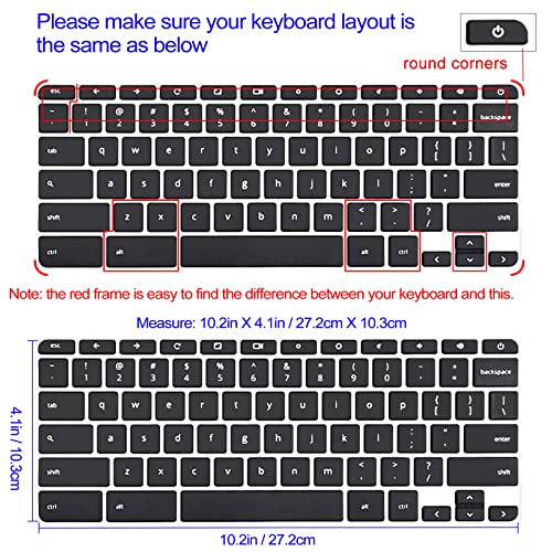 Silicone Keyboard Cover for HP Chromebook 11 x360, Chromebook 11 G2/G3/G4/G5/G6 EE/G7 EE, HP Chromebook 14-ca 14-ak 14-X Series, HP Chromebook 14 G2 G3 G4, Gray Blue Flower - color: Gray Blue Flower