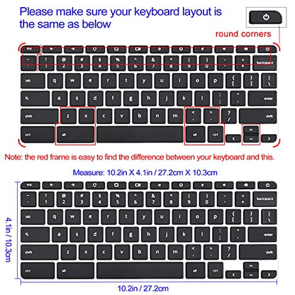 Silicone Keyboard Cover for HP Chromebook 11 x360, Chromebook 11 G2/G3/G4/G5/G6 EE/G7 EE, HP Chromebook 14-ca 14-ak 14-X Series, HP Chromebook 14 G2 G3 G4, Spring Flowers - color: Spring Flowers