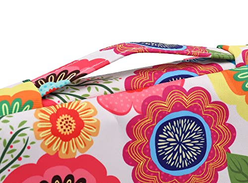 360° Protective Laptop Sleeve Case Bag Cover with Handle For iPad 12.9 inch,MacBook Pro Air 13" and 12.5 inch-13.3 inch Laptop (Flowers) - color: Flowers(3 Pockets), size: 12.5 inch-13.5 inch
