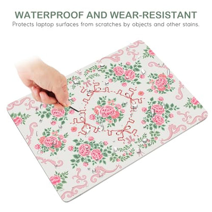DINKY Laptop Skin Sticker Decal 15.6" 15.4" 12" 13" 13.3" 14" 15 inch Laptop Universal Vinyl Skin Stickers Cover Art Decal Notebook PC Personalized Protector, Pink Floral Bow - color: Pink Floral Bow