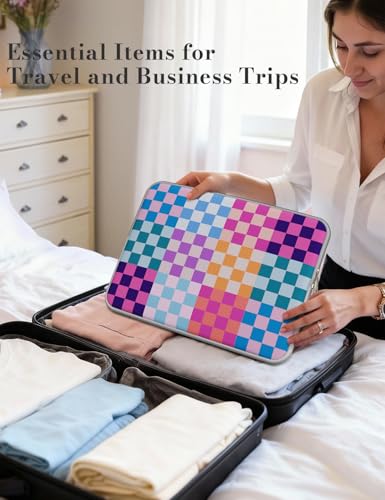 iCasso Laptop Sleeve 13 inch for MacBook Air 13-13.6 inch,Laptop case for MacBook Neo/Pro 13 inch, Slim Protective Travel Carrying Case Sleeve for 14 inch Chromebook,HP,Dell, Dopamine Checkerboard - color: Dopamine Checkerboard