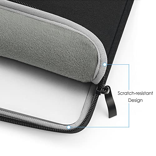 ProElife Sleeve Case for MacBook Neo & Air 13.6 Inch M5 M4, Water-Resistant | Black, Precision Fit, Soft Inner Lining Padded, Anti-Scratch, Double Zippers, Travel Carry Laptop Bag for Home Office - color: Black