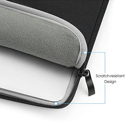 ProElife Sleeve Case for MacBook Neo & Air 13.6 Inch M5 M4, Water-Resistant | Black, Precision Fit, Soft Inner Lining Padded, Anti-Scratch, Double Zippers, Travel Carry Laptop Bag for Home Office - color: Black