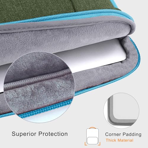Voova Laptop Sleeve Case 15.6 Inch Compatible with MacBook Air 15 M2/M3/M4, MacBook Pro 15/16, 15-16" Hp Lenovo Dell Acer, 2 in 1 Waterproof Computer Bag with Detachable Accessory Pouch, Army Green - color: Army Green, size: 15-16 Inch (15.7 x 11.8 x 1.2
