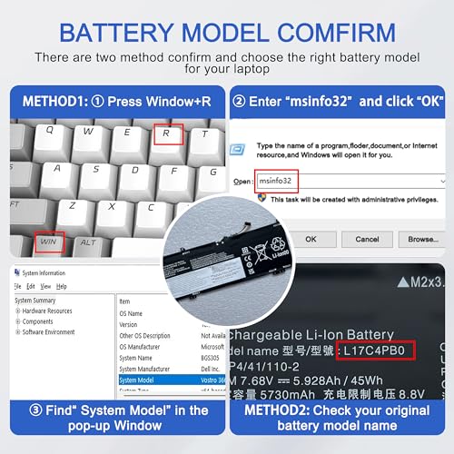 JOTACT L17C4PB0 (7.68V 45Wh 5928mAh) Laptop Battery Compatible with Flex 6-14IKB 14ARR 530S-14ARR 530S-14IKB 530S-15IKB Series L17M4PB0 L17C4PB2 L17M4PB2 5B10Q16066 5B10Q16067 5B10Q22883