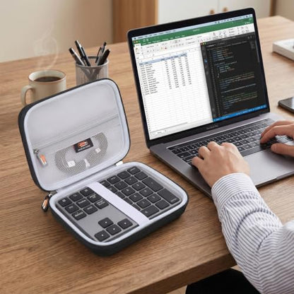 Legestori Hard EVA Carry Case for Bluetooth Number Pad | Compatible with Lekvey/iClever/Nulea/JOYEKY, Water-Resistance, Wireless Number Pad Protective Storage, Case Only