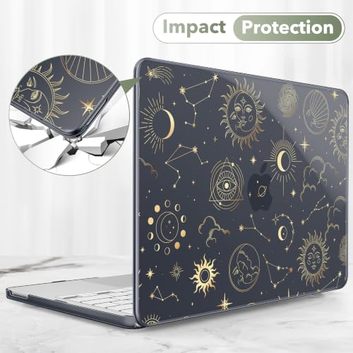 Compatible with MacBook Neo 13 inch (2026 Release A3404) (A18 Pro) with Liquid Retina Display, Printed Slim Protective Case with Screen Protector & Keybaord Cover, Constellations - color: Constellations