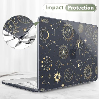 Compatible with MacBook Neo 13 inch (2026 Release A3404) (A18 Pro) with Liquid Retina Display, Printed Slim Protective Case with Screen Protector & Keybaord Cover, Constellations - color: Constellations