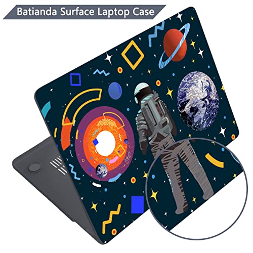 Batianda Case for 12.4" Microsoft Surface Laptop Go 3 2023 Release/Surface Laptop Go 2 (2022), Designed Clear Protective Plastic Hardshell & Keyboard Cover & Screen Protector, Astronaut - color: Astronaut