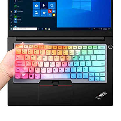 Keyboard Cover for 14" Lenovo Thinkpad T14 Gen 2/1, E14 Gen 4/3/2, T14s Gen 2/1, L14 Gen 3/2, Thinkpad T495 T490 T480S T480 T470, ThinkPad P14s, X1 Carbon 8th/7th/6th, X1 Extreme Gen 3/2-Colorful - color: Colorful