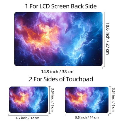 Universal Laptop Skin Sticker Decal, 12"-15.6" Aesthetic Vinyl Wrap, Cosmic Nebula Galaxy Waterproof Notebook Cover Art Protector for MacBook HP Dell Lenovo, Fits 13" 14" 15" 15.6" - color: Cosmic Nebula Galaxy