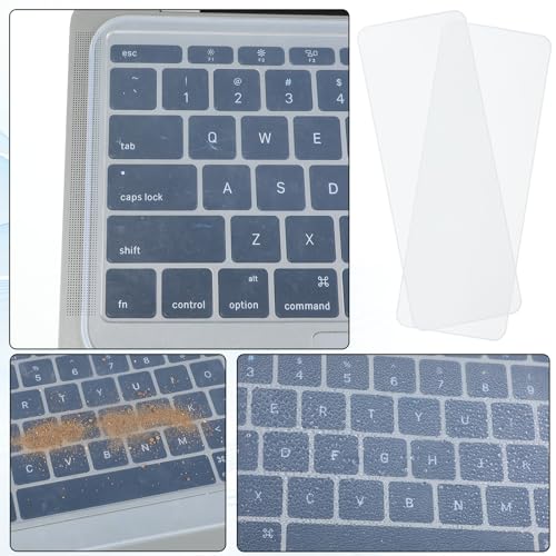 2pcs Universal Keyboard Cover Protector Skin for Laptop Notebook 15.6"-17.3" Clear Laptop Notebook Keyboard Covers 15.6" 16" 17.3" Ultra Thin Silicone Waterproof Dustproof Keyboards Protectors