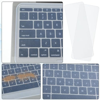 2pcs Universal Keyboard Cover Protector Skin for Laptop Notebook 15.6"-17.3" Clear Laptop Notebook Keyboard Covers 15.6" 16" 17.3" Ultra Thin Silicone Waterproof Dustproof Keyboards Protectors