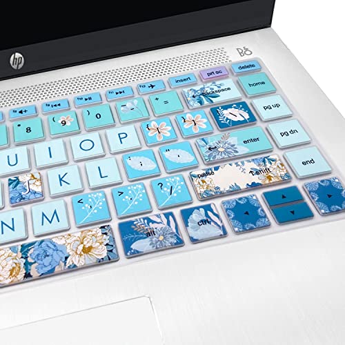 Keyboard Cover for HP 14" Laptop 2020 2019 2018,HP Pavilion x360 14M-BA 14M-CD 14M-DH 14-BA 14-BF 14-cm 14-CF 14-DF 14-DK 14-DS 14-DQ Series 14 Inch Protective Skin,Peony - color: Peony