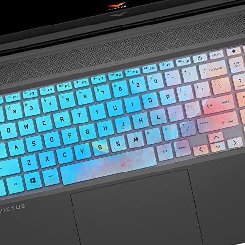 Colorful Keyboard Cover for 2025-2023 15.6" 16.1" HP Victus Gaming Laptop 15-FA 15-fb 16-d 16-e 16-r 16-s Series 15t-fb200 15t-fa100 16t-s100 16t-r100 15-fa2013dx 15-fb2063dx 16-e0076ax 16-d0506la - color: Colorful