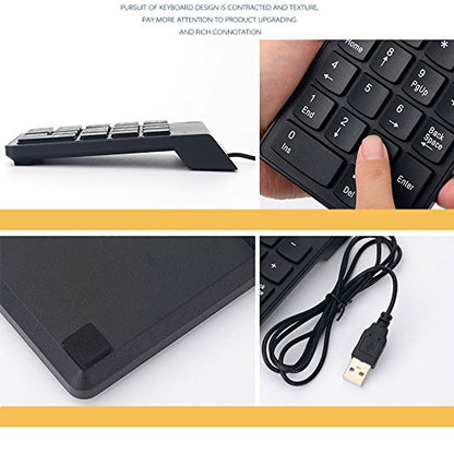 Kadaon Numeric Keypad,USB Keypad, USB 18 Key Number Numeric Keypad Keyboard for Laptop/Notebook PC Computer