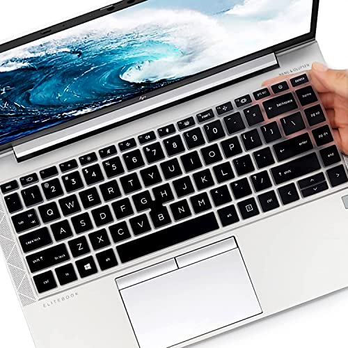 Keyboard Cover for HP EliteBook 840 845 G7 G8 14 inch Laptop Notebook PC Model Accessories Keyboard Protective Skin (Not fit New 840 845 G9 G10 G11)-Black - color: Black
