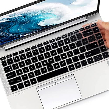 Keyboard Cover for HP EliteBook 840 845 G7 G8 14 inch Laptop Notebook PC Model Accessories Keyboard Protective Skin (Not fit New 840 845 G9 G10 G11)-Black - color: Black